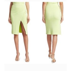 Jonathan Simkhai Jolene Faux Wrap‎ Knit Skirt in Pear Size Medium